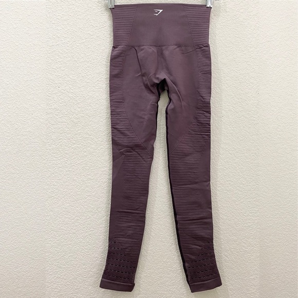 GYMSHARK Purple High Rise Energy Seamless Perforated Leggings Size XS - Picture 4 of 16